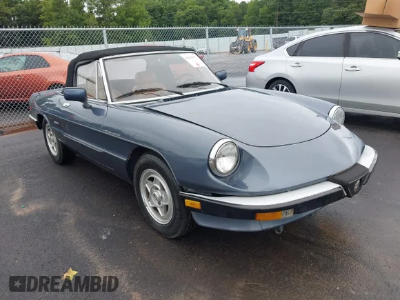 ✅ 1986 Alfa Romeo Spider Veloce • VIN: ZARBA541XG1037637 • Lot: 42929553. Wystawiony na IAAI z przebiegiem 124 876 mil. Bezpłatny archiwum sprzedaży aukcyjnych z USA i szczegółowy raport historii pojazdu na DreamBid. Zdjęcie 1.