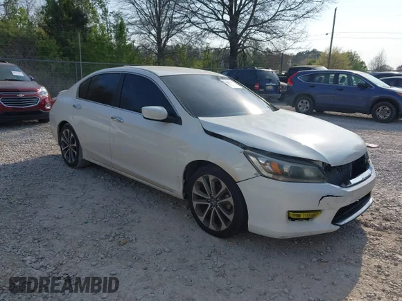 ✅ 2013 Honda Accord Sport • VIN: 1HGCR2F54DA274336 • Lot: 44709512. Listed on IAAI with 178,667 mi. Free auction sales archive from the USA and detailed vehicle history report at DreamBid. Image 1.
