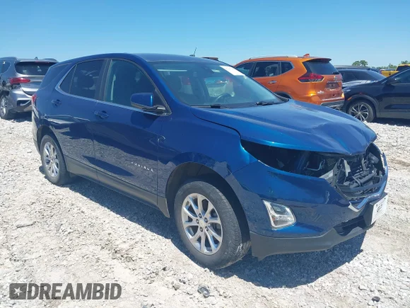 ✅ 2021 Chevrolet Equinox LT • VIN: 2GNAXUEV5M6135748 • Lot: 44246242. Listed on IAAI with 98,799 mi. Free auction sales archive from the USA and detailed vehicle history report at DreamBid. Image 1.