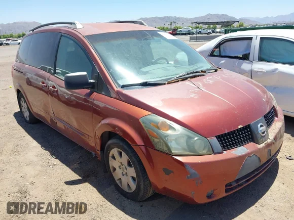 ✅ 2005 Nissan Quest • VIN: 5N1BV28UX5N110850 • Lot: 42464064. Wystawiony na IAAI z przebiegiem 148 887 mil. Bezpłatny archiwum sprzedaży aukcyjnych z USA i szczegółowy raport historii pojazdu na DreamBid. Zdjęcie 1.