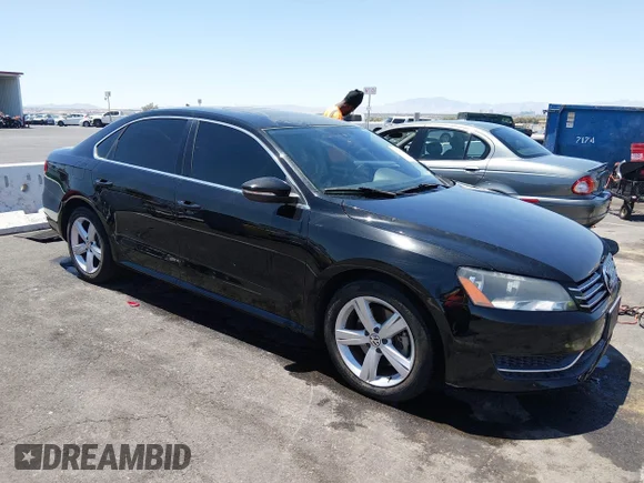 ✅ 2012 Volkswagen Passat SE • VIN: 1VWBP7A38CC069329 • Lot: 45279790. Listed on IAAI with 106,566 mi. Free auction sales archive from the USA and detailed vehicle history report at DreamBid. Image 1.