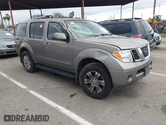 ✅ 2005 Nissan Pathfinder LE • VIN: 5N1AR18U85C757897 • Lot: 44422904. Listed on IAAI with 211,352 mi. Free auction sales archive from the USA and detailed vehicle history report at DreamBid. Image 1.
