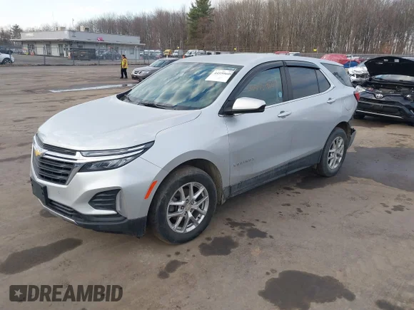 ✅ 2022 Chevrolet Equinox LT • VIN: 3GNAXUEV6NL172630 • Lot: 44559609. Listed on IAAI with 76,369 mi. Free auction sales archive from the USA and detailed vehicle history report at DreamBid. Image 2.