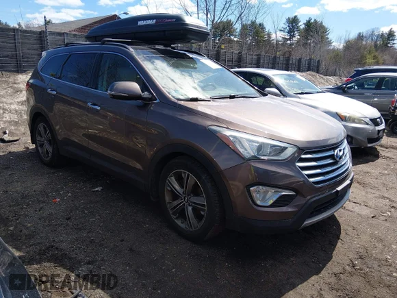 ✅ 2014 Hyundai Santa Fe Limited • VIN: KM8SRDHF6EU087977 • Lot: 44693070. Listed on IAAI with 116,560 mi. Free auction sales archive from the USA and detailed vehicle history report at DreamBid. Image 1.
