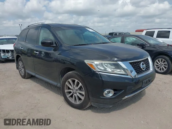 ✅ 2015 Nissan Pathfinder Platinum • VIN: 5N1AR2MM6FC665765 • Lot: 45545015. Listed on IAAI with 91,176 mi. Free auction sales archive from the USA and detailed vehicle history report at DreamBid. Image 1.