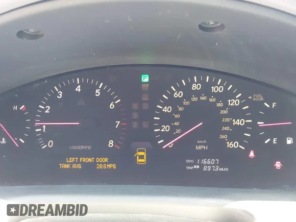 ✅ 2001 Lexus LS 430 • VIN: JTHBN30F610012220 • Лот: 42469709. Опубліковано раніше на IAAI з пробігом 116 607 миль. Безкоштовний доступ до архіву аукціонних продажів зі США та докладний звіт про історію автомобіля на DreamBid. Зображення 7.