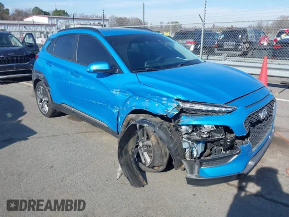 ✅ 2020 Hyundai Kona Limited • VIN: KM8K33A54LU522487 • Lot: 44064832. Listed on IAAI with 98,960 mi. Free auction sales archive from the USA and detailed vehicle history report at DreamBid. Image 1.