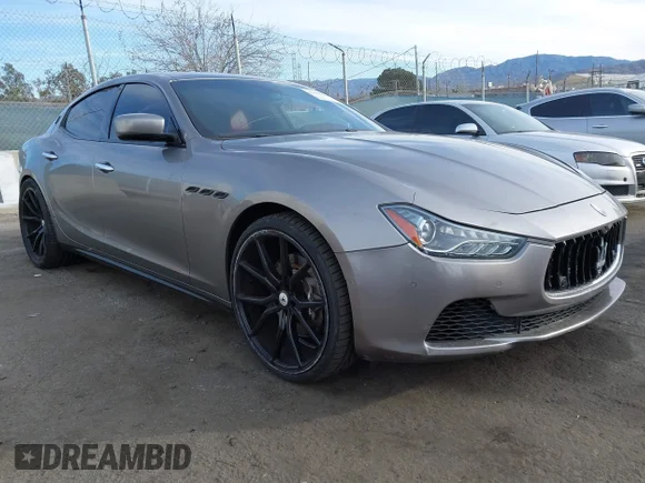 ✅ 2015 Maserati Ghibli S Q4 • VIN: ZAM57RTA8F1144095 • Лот: 41392848. Опубликован ранее на IAAI с пробегом 52 237 миль. Бесплатный доступ к архиву аукционных продаж из США и подробный отчёт об истории автомобиля на DreamBid. Изображение 1.