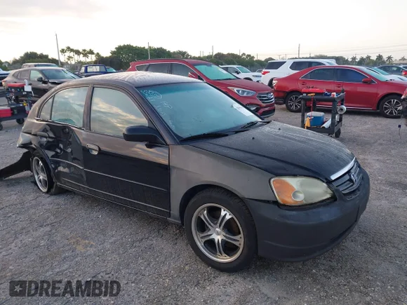 ✅ 2003 Honda Civic DX • VIN: 2HGES16183H556127 • Lot: 43110935. Wystawiony na IAAI z przebiegiem 252 859 mil. Bezpłatny archiwum sprzedaży aukcyjnych z USA i szczegółowy raport historii pojazdu na DreamBid. Zdjęcie 1.
