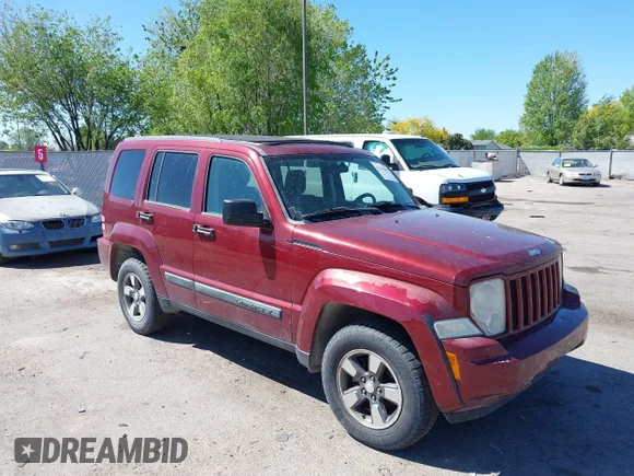 ✅ 2008 Jeep Liberty Sport • VIN: 1J8GN28K38W277986 • Lot: 42196000. Listed on IAAI with 175,246 mi. Free auction sales archive from the USA and detailed vehicle history report at DreamBid. Image 1.