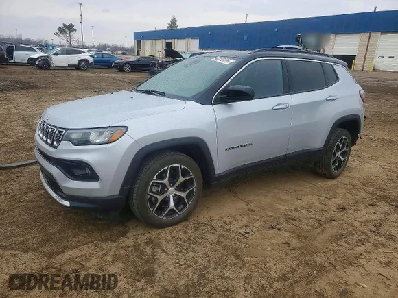 ✅ 2024 Jeep Compass Limited • VIN: 3C4NJDCN0RT114209 • Lot: 48150126. Wystawiony na Copart z przebiegiem 21 834 mil. Bezpłatny archiwum sprzedaży aukcyjnych z USA i szczegółowy raport historii pojazdu na DreamBid. Zdjęcie 1.