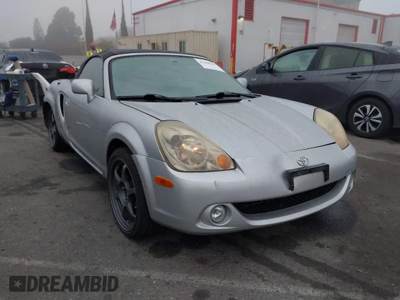✅ 2003 Toyota MR2 • VIN: JTDFR320530064196 • Lot: 43668247. Listed on IAAI with 115,605 mi. Free auction sales archive from the USA and detailed vehicle history report at DreamBid. Image 1.