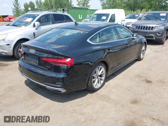 ✅ 2023 Audi A5 Sportback Premium • VIN: WAUABCF56PA027224 • Lot: 42349060. Wystawiony na IAAI z przebiegiem 20 730 mil. Bezpłatny archiwum sprzedaży aukcyjnych z USA i szczegółowy raport historii pojazdu na DreamBid. Zdjęcie 4.
