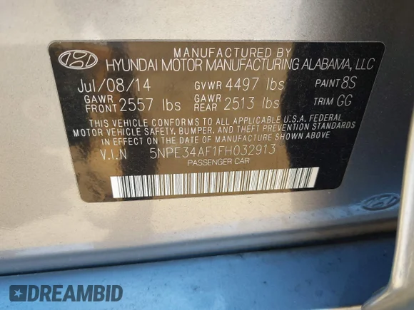 ✅ 2015 Hyundai Sonata Limited • VIN: 5NPE34AF1FH032913 • Lot: 45367107. Wystawiony na IAAI z przebiegiem 152 052 mil. Bezpłatny archiwum sprzedaży aukcyjnych z USA i szczegółowy raport historii pojazdu na DreamBid. Zdjęcie 9.