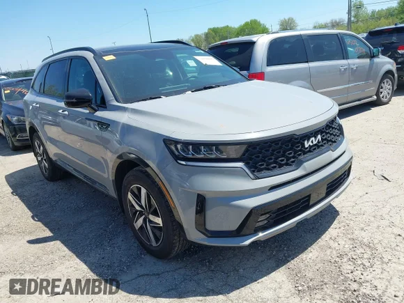 ✅ 2023 Kia Sorento EX • VIN: 5XYRH4LF4PG250269 • Lot: 44978091. Listed on IAAI with 25,633 mi. Free auction sales archive from the USA and detailed vehicle history report at DreamBid. Image 1.