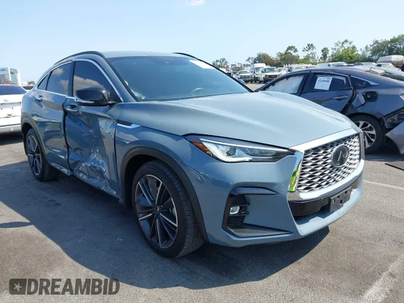 ✅ 2023 Infiniti QX55 Luxe • VIN: 3PCAJ5JR6PF110476 • Lot: 43204638. Wystawiony na IAAI z przebiegiem 19 690 mil. Bezpłatny archiwum sprzedaży aukcyjnych z USA i szczegółowy raport historii pojazdu na DreamBid. Zdjęcie 1.