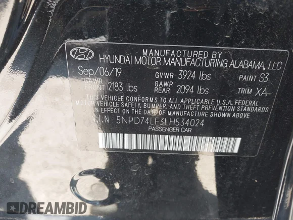 ✅ 2020 Hyundai Elantra SE • VIN: 5NPD74LF3LH534024 • Lot: 45016618. Wystawiony na IAAI z przebiegiem 45 392 mil. Bezpłatny archiwum sprzedaży aukcyjnych z USA i szczegółowy raport historii pojazdu na DreamBid. Zdjęcie 9.