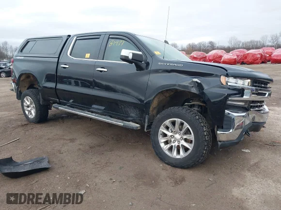 ✅ 2019 Chevrolet Silverado 1500 LTZ • VIN: 3GCUYGED0KG198043 • Lot: 44684937. Listed on IAAI with 57,887 mi. Free auction sales archive from the USA and detailed vehicle history report at DreamBid. Image 1.