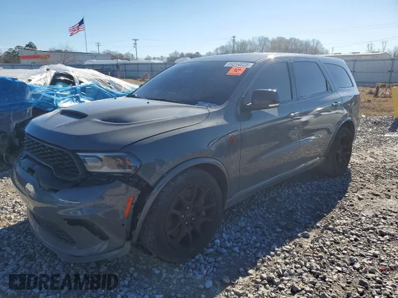 ✅ 2021 Dodge Durango SRT Hellcat • VIN: 1C4SDJH93MC689252 • Lot: 99814825. Listed on Copart with 45,492 mi. Free auction sales archive from the USA and detailed vehicle history report at DreamBid. Image 1.