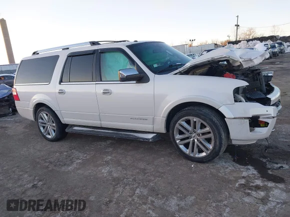 ✅ 2015 Ford Expedition Max Platinum • VIN: 1FMJK1MT8FEF41295 • Лот: 44274037. Опубліковано раніше на IAAI з пробігом 233 256 миль. Безкоштовний доступ до архіву аукціонних продажів зі США та докладний звіт про історію автомобіля на DreamBid. Зображення 1.
