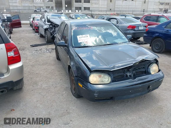 ✅ 2004 Volkswagen Golf GL • VIN: 9BWFL61J744040303 • Lot: 42554228. Listed on IAAI with 180,829 mi. Free auction sales archive from the USA and detailed vehicle history report at DreamBid. Image 1.