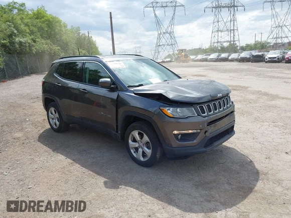 ✅ 2018 Jeep Compass Latitude • VIN: 3C4NJDBBXJT492176 • Lot: 45100248. Listed on IAAI with 87,772 mi. Free auction sales archive from the USA and detailed vehicle history report at DreamBid. Image 1.