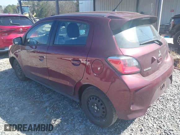✅ 2024 Mitsubishi Mirage ES • VIN: ML32AUHJ8RH036272 • Lot: 44500797. Wystawiony na IAAI z przebiegiem 50 708 mil. Bezpłatny archiwum sprzedaży aukcyjnych z USA i szczegółowy raport historii pojazdu na DreamBid. Zdjęcie 3.