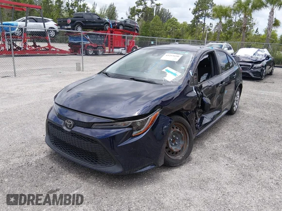 ✅ 2022 Toyota Corolla LE • VIN: JTDEPMAE3NJ193247 • Lot: 45253650. Listed on IAAI with 62,680 mi. Free auction sales archive from the USA and detailed vehicle history report at DreamBid. Image 2.