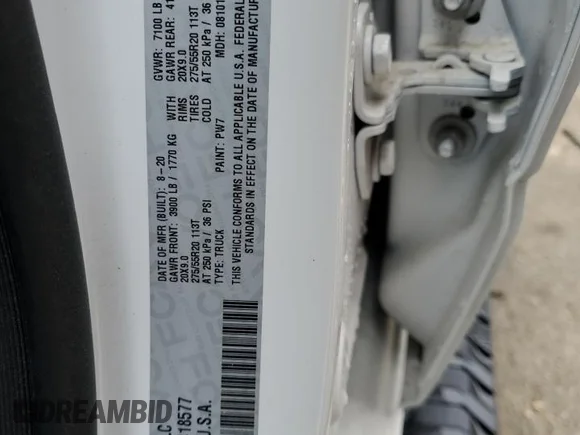 ✅ 2020 Ram 1500 Big Horn • VIN: 1C6SRFBT7LN418577 • Лот: 65429114. Опубліковано раніше на Copart з пробігом 25 057 миль. Безкоштовний доступ до архіву аукціонних продажів зі США та докладний звіт про історію автомобіля на DreamBid. Зображення 12.