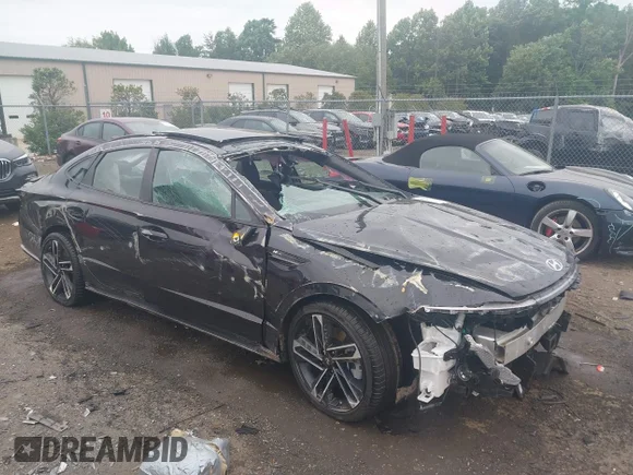 ✅ 2026 Hyundai Sonata N Line • VIN: KMHL54JC2TA536117 • Lot: 45181000. Listed on IAAI with 69 mi. Free auction sales archive from the USA and detailed vehicle history report at DreamBid. Image 1.
