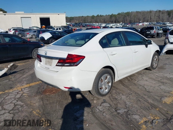 ✅ 2014 Honda Civic LX • VIN: 19XFB2F55EE074385 • Lot: 44401614. Wystawiony na IAAI z przebiegiem 165 399 mil. Bezpłatny archiwum sprzedaży aukcyjnych z USA i szczegółowy raport historii pojazdu na DreamBid. Zdjęcie 4.