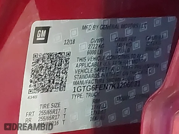 ✅ 2019 GMC Canyon 4WD All Terrain • VIN: 1GTG6FEN7K1206031 • Lot: 43804694. Wystawiony na IAAI z przebiegiem 64 324 mil. Bezpłatny archiwum sprzedaży aukcyjnych z USA i szczegółowy raport historii pojazdu na DreamBid. Zdjęcie 9.