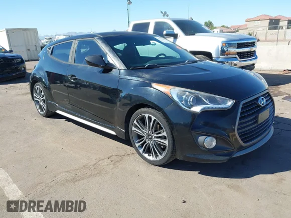 ✅ 2017 Hyundai Veloster Turbo • VIN: KMHTC6AE3HU315926 • Lot: 43358285. Listed on IAAI with 111,638 mi. Free auction sales archive from the USA and detailed vehicle history report at DreamBid. Image 1.