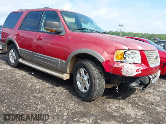 ✅ 2003 Ford Expedition Eddie Bauer • VIN: 1FMPU17L73LC24292 • Lot: 42124224. Wystawiony na IAAI z przebiegiem 177 531 mil. Bezpłatny archiwum sprzedaży aukcyjnych z USA i szczegółowy raport historii pojazdu na DreamBid. Zdjęcie 1.