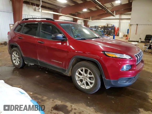 ✅ 2016 Jeep Cherokee Sport • VIN: 1C4PJMAS7GW276895 • Лот: 47359646. Опубліковано раніше на Copart з пробігом 115 185 миль. Безкоштовний доступ до архіву аукціонних продажів зі США та докладний звіт про історію автомобіля на DreamBid. Зображення 4.