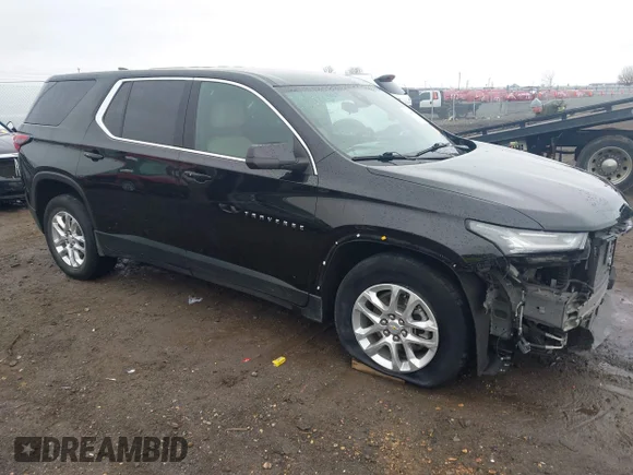 ✅ 2022 Chevrolet Traverse LS • VIN: 1GNERFKW2NJ107172 • Лот: 43890828. Опубліковано раніше на IAAI з пробігом 91 125 миль. Безкоштовний доступ до архіву аукціонних продажів зі США та докладний звіт про історію автомобіля на DreamBid. Зображення 1.