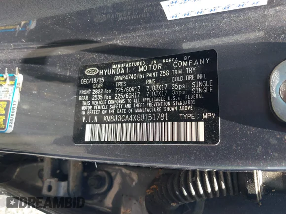 ✅ 2016 Hyundai Tucson SE • VIN: KM8J3CA4XGU151781 • Lot: 45411161. Wystawiony na IAAI z przebiegiem 91 213 mil. Bezpłatny archiwum sprzedaży aukcyjnych z USA i szczegółowy raport historii pojazdu na DreamBid. Zdjęcie 9.