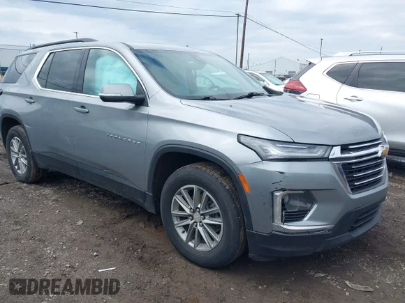 ✅ 2023 Chevrolet Traverse LT • VIN: 1GNEVHKWXPJ215730 • Lot: 44798078. Listed on IAAI with 124,364 mi. Free auction sales archive from the USA and detailed vehicle history report at DreamBid. Image 1.