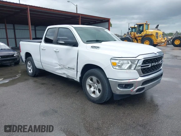 ✅ 2022 Ram 1500 Big Horn • VIN: 1C6RREBT2NN337465 • Lot: 45005186. Listed on IAAI with 50,890 mi. Free auction sales archive from the USA and detailed vehicle history report at DreamBid. Image 1.