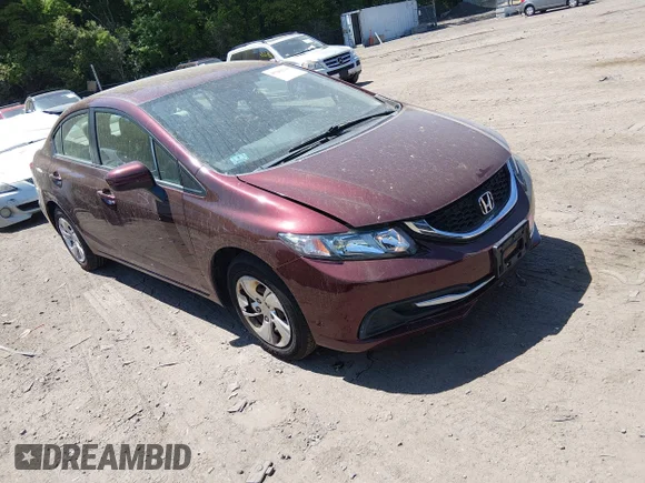 ✅ 2015 Honda Civic LX • VIN: 19XFB2F53FE287854 • Lot: 45281110. Listed on IAAI with 159,250 mi. Free auction sales archive from the USA and detailed vehicle history report at DreamBid. Image 1.