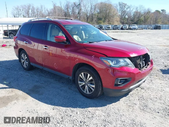 ✅ 2018 Nissan Pathfinder SL • VIN: 5N1DR2MN3JC655774 • Lot: 44290087. Listed on IAAI with 150,178 mi. Free auction sales archive from the USA and detailed vehicle history report at DreamBid. Image 1.