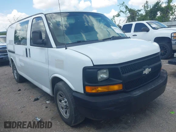 ✅ 2013 Chevrolet Express Cargo • VIN: 1GCSGAFX3D1182629 • Lot: 42452352. Listed on IAAI with 285,783 mi. Free auction sales archive from the USA and detailed vehicle history report at DreamBid. Image 1.