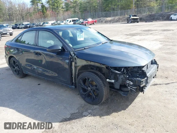 ✅ 2023 Audi A3 Premium • VIN: WAUGUDGY0PA025777 • Lot: 44864675. Listed on IAAI with 50,605 mi. Free auction sales archive from the USA and detailed vehicle history report at DreamBid. Image 1.
