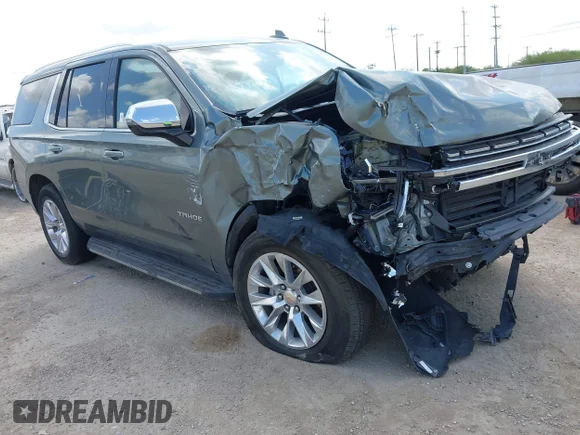 ✅ 2024 Chevrolet Tahoe Premier • VIN: 1GNSKSKD7RR131036 • Лот: 42914233. Опубликован ранее на IAAI с пробегом 38 310 миль. Бесплатный доступ к архиву аукционных продаж из США и подробный отчёт об истории автомобиля на DreamBid. Изображение 1.
