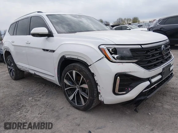 ✅ 2024 Volkswagen Atlas SEL Premium R-Line • VIN: 1V2FR2CA8RC587025 • Lot: 44943952. Wystawiony na IAAI z przebiegiem 45 474 mil. Bezpłatny archiwum sprzedaży aukcyjnych z USA i szczegółowy raport historii pojazdu na DreamBid. Zdjęcie 1.