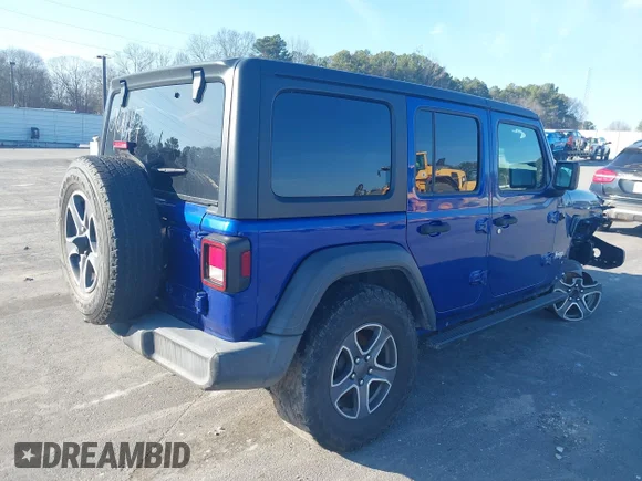 ✅ 2020 Jeep Wrangler Unlimited Sport • VIN: 1C4HJXDG0LW109947 • Lot: 44313394. Wystawiony na IAAI z przebiegiem 137 461 mil. Bezpłatny archiwum sprzedaży aukcyjnych z USA i szczegółowy raport historii pojazdu na DreamBid. Zdjęcie 4.