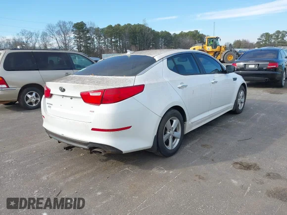 ✅ 2014 Kia Optima LX • VIN: 5XXGM4A77EG275893 • Lot: 44314799. Listed on IAAI with 143,816 mi. Free auction sales archive from the USA and detailed vehicle history report at DreamBid. Image 4.