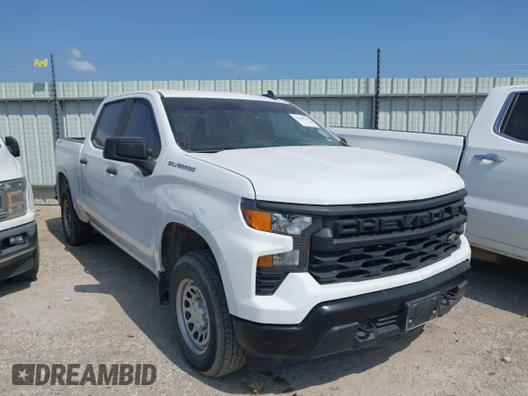 ✅ 2024 Chevrolet Silverado 1500 Work Truck • VIN: 3GCPDAEKXRG110601 • Lot: 45448093. Listed on IAAI with 43,327 mi. Free auction sales archive from the USA and detailed vehicle history report at DreamBid. Image 1.