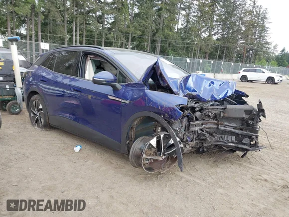 ✅ 2022 Volkswagen ID.4 Pro S • VIN: WVGGNPE26NP036269 • Lot: 42279904. Listed on IAAI with 43,959 mi. Free auction sales archive from the USA and detailed vehicle history report at DreamBid. Image 1.