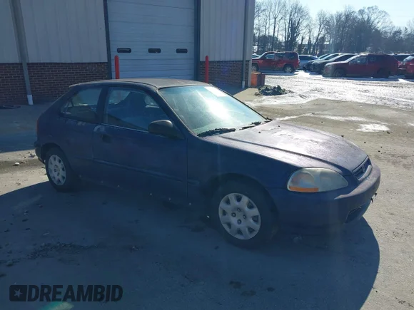 ✅ 1998 Honda Civic DX • VIN: 2HGEJ6447WH103800 • Lot: 44340940. Listed on IAAI with 209,480 mi. Free auction sales archive from the USA and detailed vehicle history report at DreamBid. Image 1.